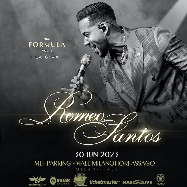 romeo santos concerto milano 2023